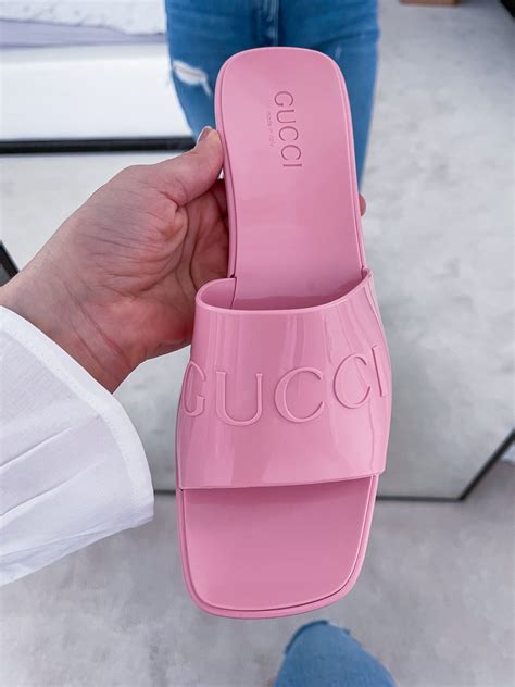 pink gucci sandals dupe|gucci jelly sandals cheap.